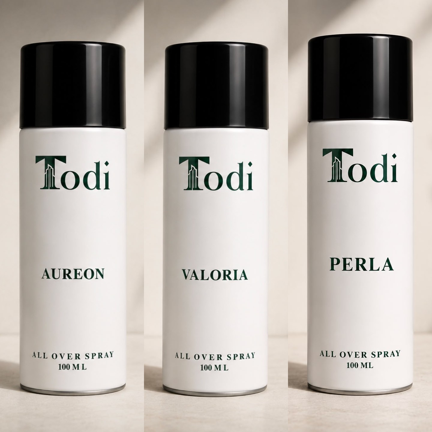 Todi All Over Spray - AUREON, VALORIA, PERLA Todi All Over Spray - AUREON, VALORIA, PERLA